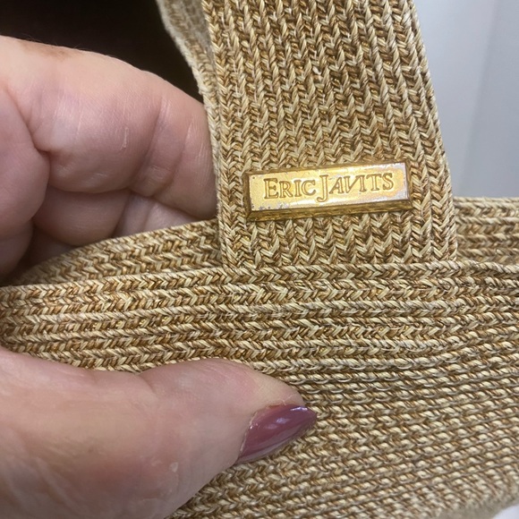 Eric Javits Squishee Tan Woven Tote Bag - Picture 4 of 7